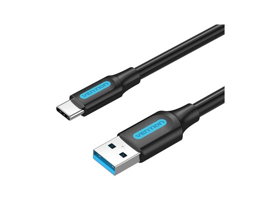 Дата кабель USB 3.0 AM to USB-C 1.5m black Vention (COZBG)