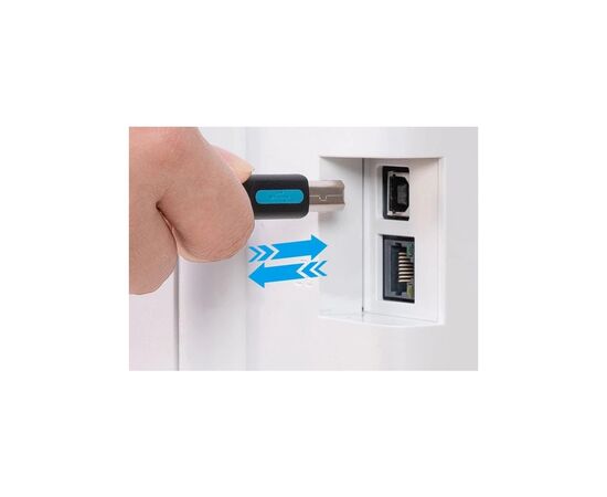 Кабель для принтера USB-C 2.0 to BM 1.5m 2A black Vention (CQUBG), изображение 6