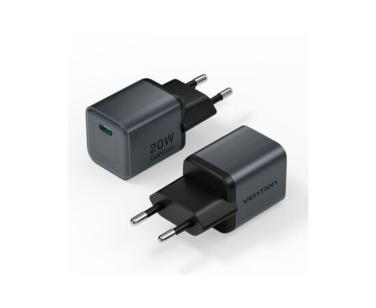 Зарядное устройство Vention USB-C PD20W GaN gray (FEVH0-EU)