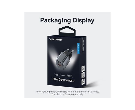 Зарядное устройство Vention 1xUSB-C PD30W + 1xUSB QC3.0 18W GaN gray (FEWH0-EU), изображение 12