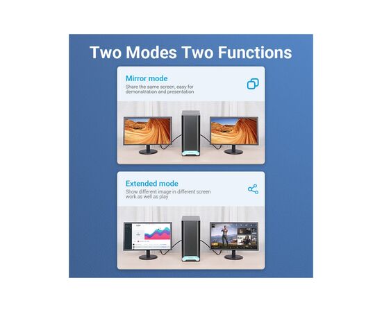 Переходник DisplayPort M to HDMI F black Vention (HBOB0), изображение 4