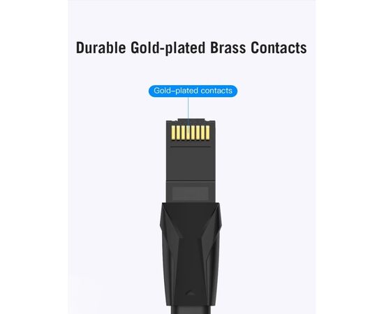 Патч-корд 0.75м, UTP cat 6 RJ-45 black Vention (IBABE), изображение 5