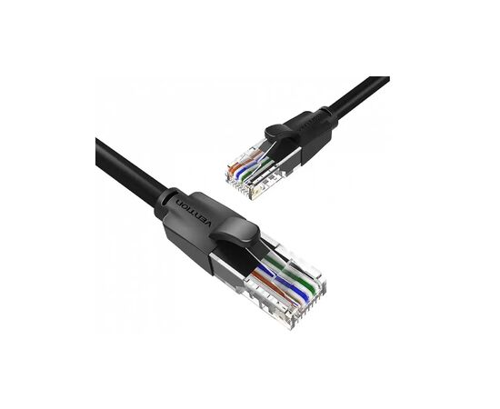 Патч-корд 0.5м, UTP cat 6 RJ-45 black Vention (IBEBD)
