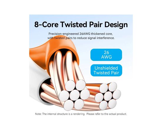 Патч-корд 1.5м, UTP cat 6 RJ-45 black Vention (IBEBG), изображение 5