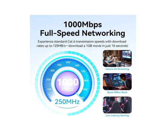 Патч-корд 5м, UTP cat 6 RJ-45 black Vention (IBEBJ), изображение 3