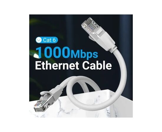 Патч-корд 1м, UTP cat 6 RJ-45 gray Vention (IBEHF), изображение 2