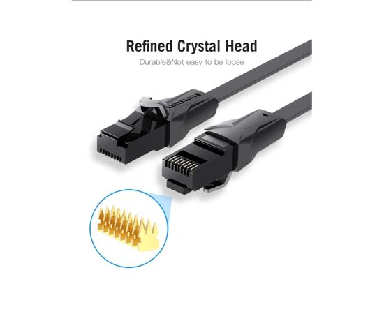 Патч-корд 0.5м, UTP cat 6 RJ-45 black Vention (IBJBD), изображение 6