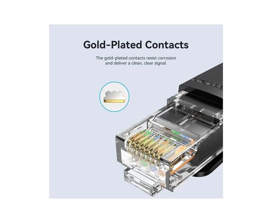 Патч-корд 3м, UTP cat 6 RJ-45 black Vention (IBNBI), изображение 3