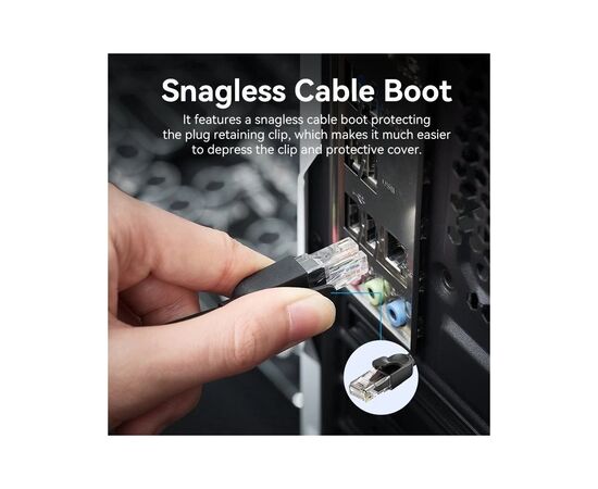 Патч-корд 3м, UTP cat 6 RJ-45 black Vention (IBNBI), изображение 7
