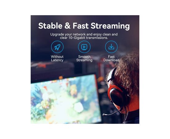 Патч-корд 1.5м, UTP cat 6a RJ-45 90° corner black Vention (IBOBG), изображение 4