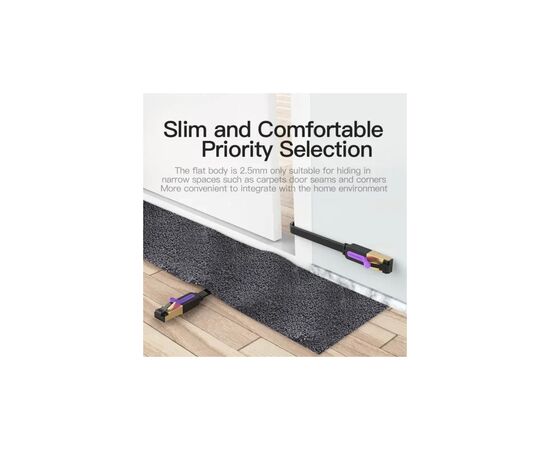 Патч-корд 0.5м, FTP cat 7 RJ-45 black Vention (ICABD), изображение 8