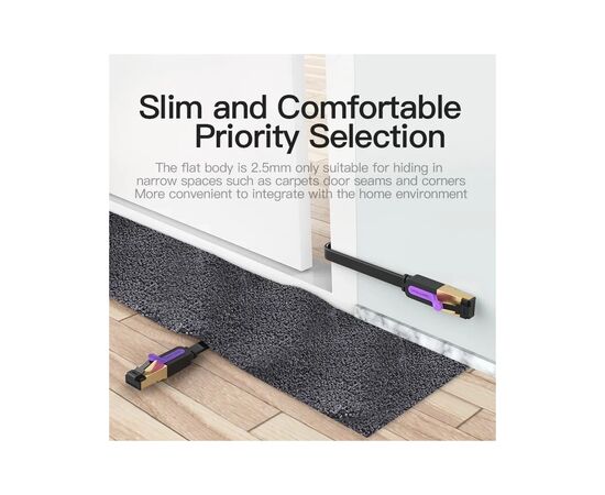 Патч-корд 1.5м FTP cat 7 RJ-45 black Vention (ICABG), изображение 5