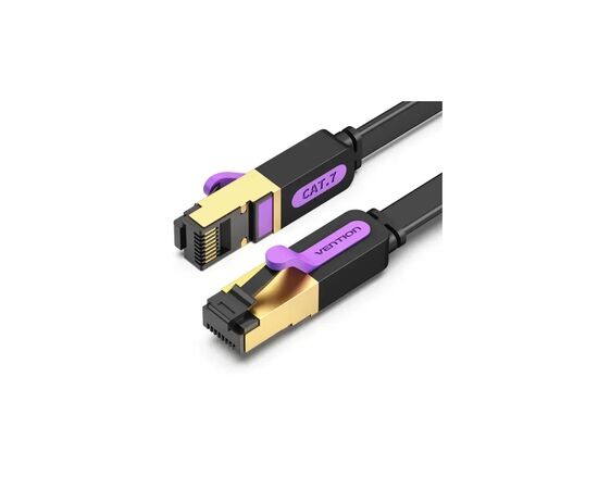 Патч-корд 3м, FTP cat 7 RJ-45 black Vention (ICABI)
