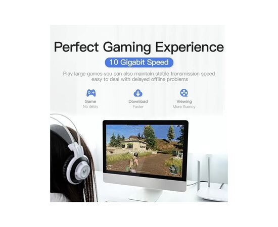 Патч-корд 5м, FTP cat 7 RJ-45 black Vention (ICABJ), изображение 6