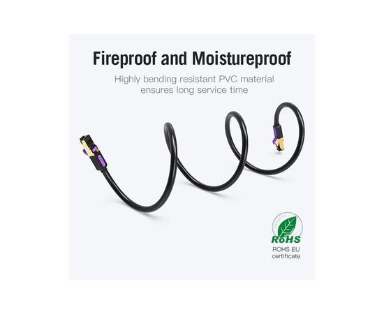 Патч-корд 1м, S/FTP cat 7 RJ-45 black Vention (ICDBF), изображение 6