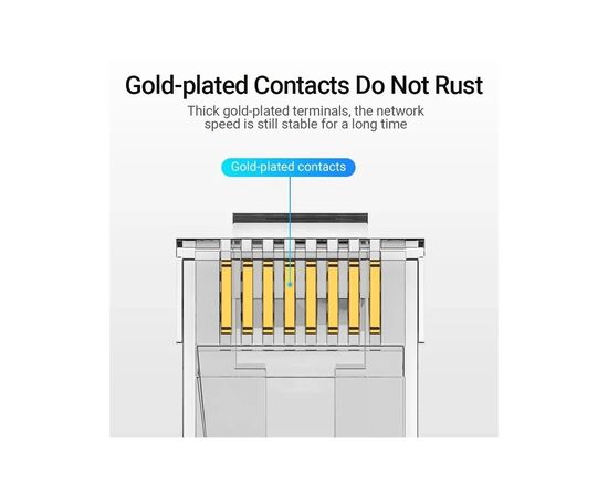 Коннектор RJ45 UTP Cat.6 Modular 10 шт. Vention (IDDR0-10), изображение 4