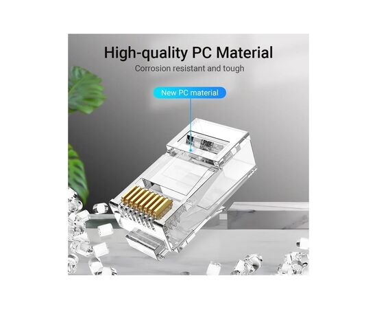 Коннектор RJ45 UTP Cat.6 Modular 10 шт. Vention (IDDR0-10), изображение 5
