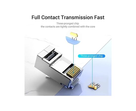 Коннектор RJ45 FTP Cat.6 Modular 10 шт. Vention (IDFR0-10), изображение 2