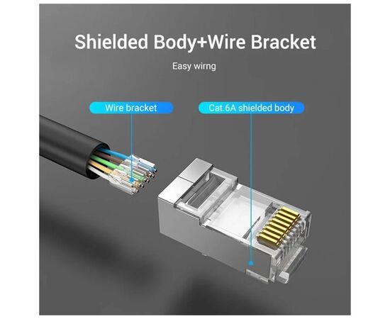 Коннектор RJ45 FTP Cat.6 Modular 10 шт. Vention (IDFR0-10), изображение 4