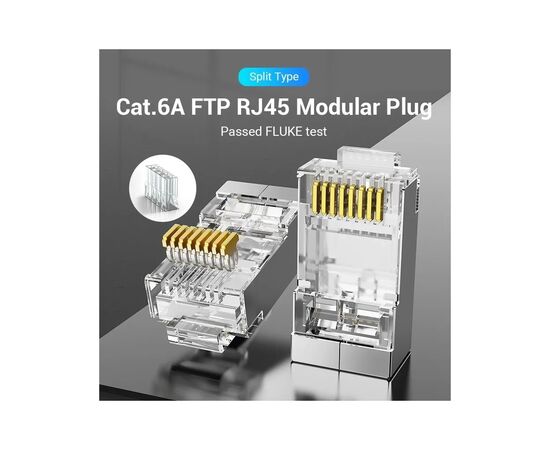 Коннектор RJ45 FTP Cat.6 Modular 10 шт. Vention (IDFR0-10), изображение 5
