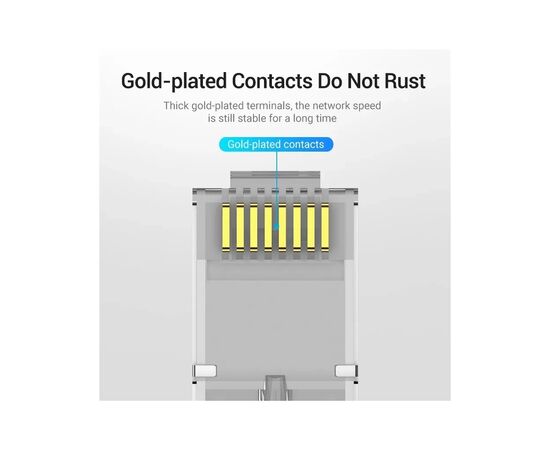 Коннектор RJ45 FTP Cat.6 Modular 10 шт. Vention (IDFR0-10), изображение 6