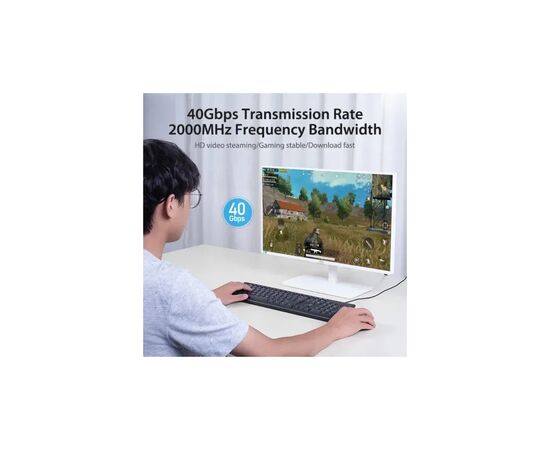 Патч-корд 0.5м, S/FTP cat 8 RJ-45 black Vention (IKABD), изображение 8