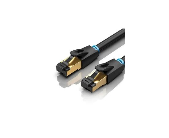 Патч-корд 2м, S/FTP cat 8 RJ-45 black Vention (IKABH)