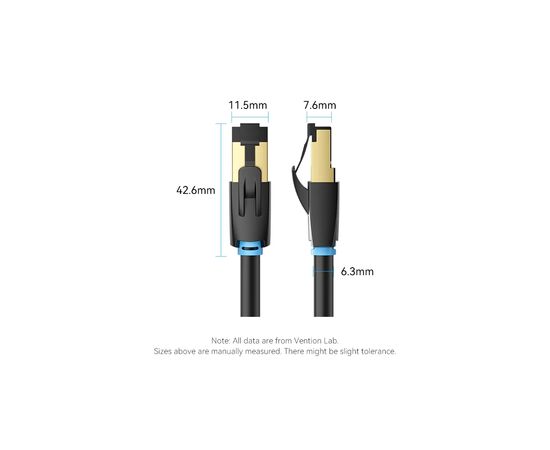 Патч-корд 3м, S/FTP cat 8 RJ-45 black Vention (IKABI), изображение 12