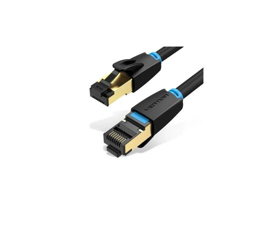 Патч-корд 10м, S/FTP cat 8 RJ-45 black Vention (IKABL)
