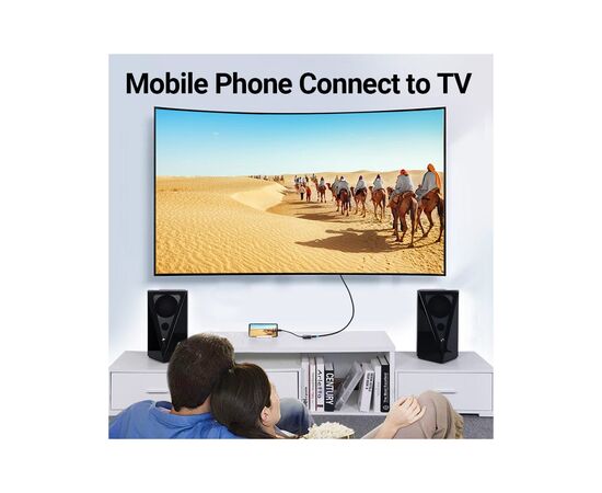 Переходник USB-C to HDMI 0.15m black Vention (TDCBB), изображение 2