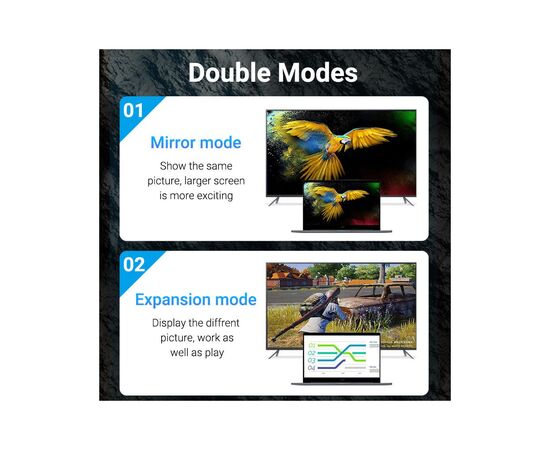 Переходник USB-C to HDMI 0.15m black Vention (TDCBB), изображение 5