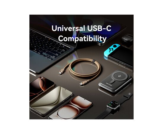 Дата кабель USB-C to USB-C 1.0m 3A aluminum gold Vention (TRDJF), изображение 10