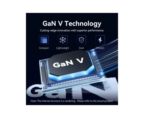 Зарядное устройство Vention 2xUSB-C PD45W GaN + cable USB-C to USB-C 1.0m 5A gray (TZ-FCFH0-EU), изображение 3