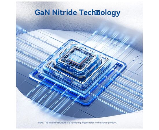 Зарядний пристрій Vention 1xUSB-C PD30W + 1xUSB QC3.0 30W GaN + cable USB-C to USB-C 1.0m black (TZ-FEQB0-EU-01), зображення 2