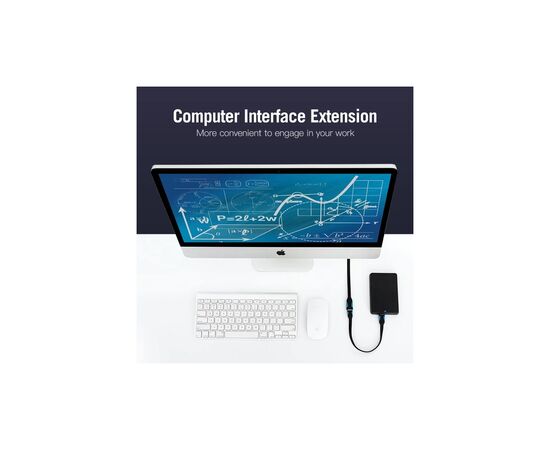 Дата кабель USB 3.0 AM/AF 2.0m flat black Vention (VAS-A13-B200), изображение 4