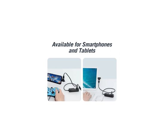 Концентратор Vention USB 2.0 to 4xUSB 2.0 0.15m black (VAS-J43-B015), изображение 4