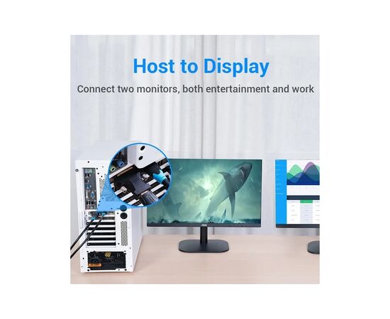 Переходник HDMI F to DVI M 24+1pin black Vention (AILB0), изображение 3