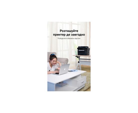 Дата кабель USB 2.0 AM/AF 0.5m black Vention (CBIBD), изображение 6