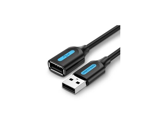 Дата кабель USB 2.0 AM/AF 0.5m black Vention (CBIBD)