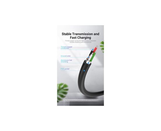 Дата кабель USB 2.0 AM to Mini 5P 1.0m black Vention (COMBF), изображение 7