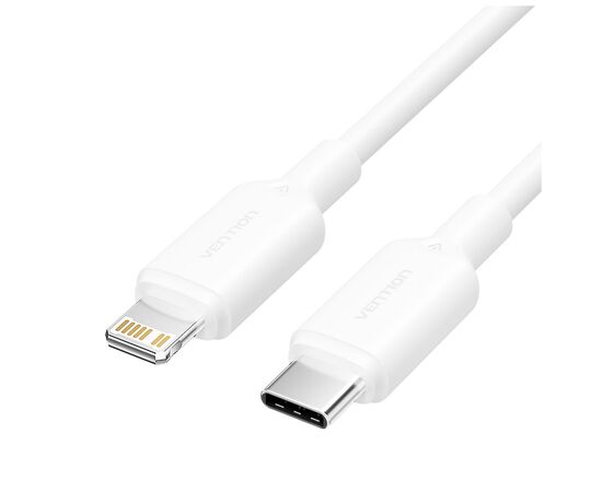Дата кабель USB-C to Lightning 1.0m 3A white Vention (LAKWF)