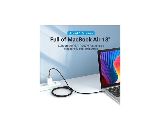 Дата кабель USB-C to USB-C 2.0m aluminum gray Vention (TADHH), изображение 6