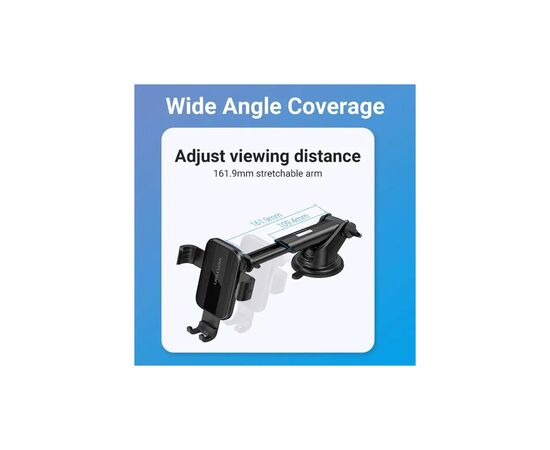 Универсальный автодержатель Vention 4.7-7.2" с присокой, черный (KCOB0), изображение 10