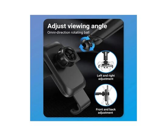 Универсальный автодержатель Vention 4.7-7.2" с присокой, черный (KCOB0), изображение 5