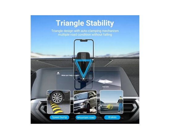 Универсальный автодержатель Vention 4.7-7.2" с присокой, черный (KCOB0), изображение 7