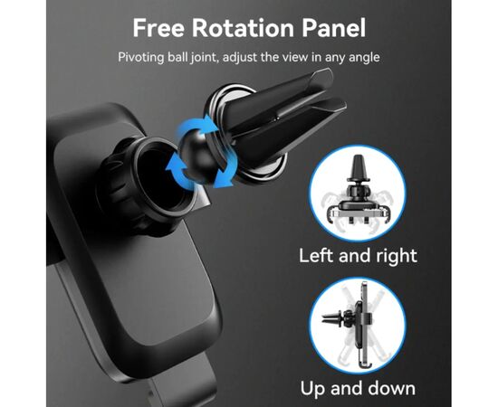 Универсальный автодержатель Vention 4.7-7.2" на дефлектор, черный (KCTB0), изображение 3