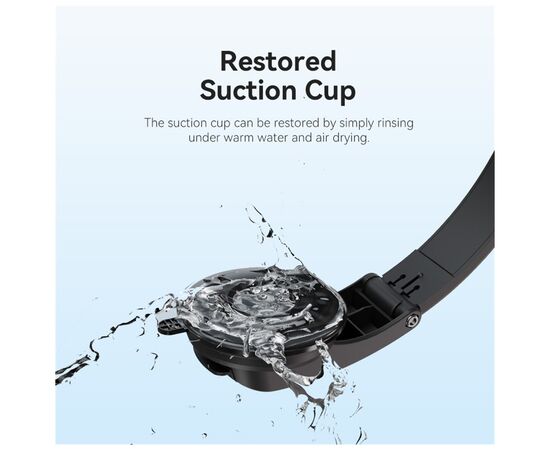 Универсальный автодержатель Vention 4.7-7.2" зажим One Touch, присока, черный (KSCB0), изображение 8