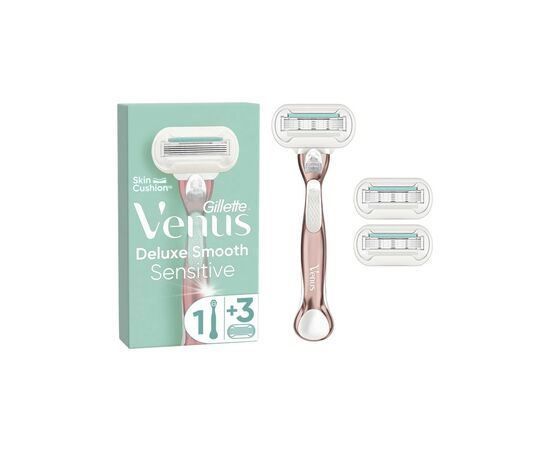 Бритва Gillette Venus Extra Smooth Sensitive RoseGold с 3 сменными картриджами (7702018609994)