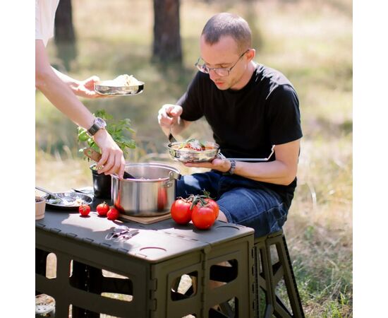 Стул складной Tribe Camp Chair High пластиковий Olive (T-EF-0002-olive), изображение 11