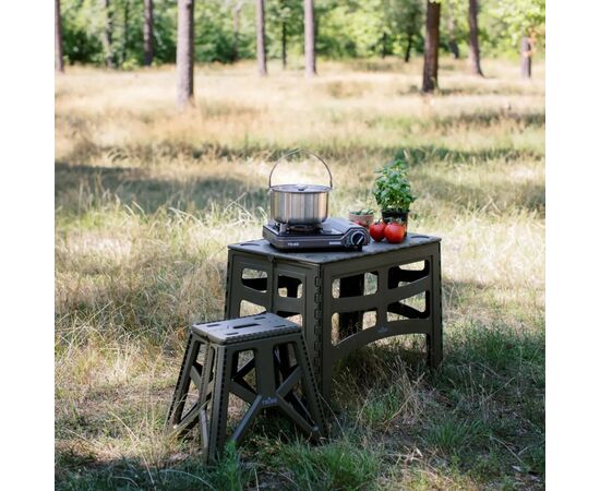 Стул складной Tribe Camp Chair High пластиковий Olive (T-EF-0002-olive), изображение 12